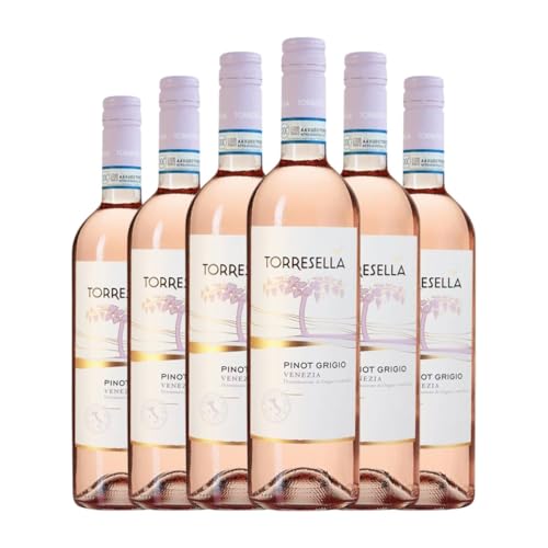 Torresella Rosé Grauburgunder Venezia 75 cl Rosé-Wein (Karton mit 6 Flaschen von 75 cl) von Cantine Torresella