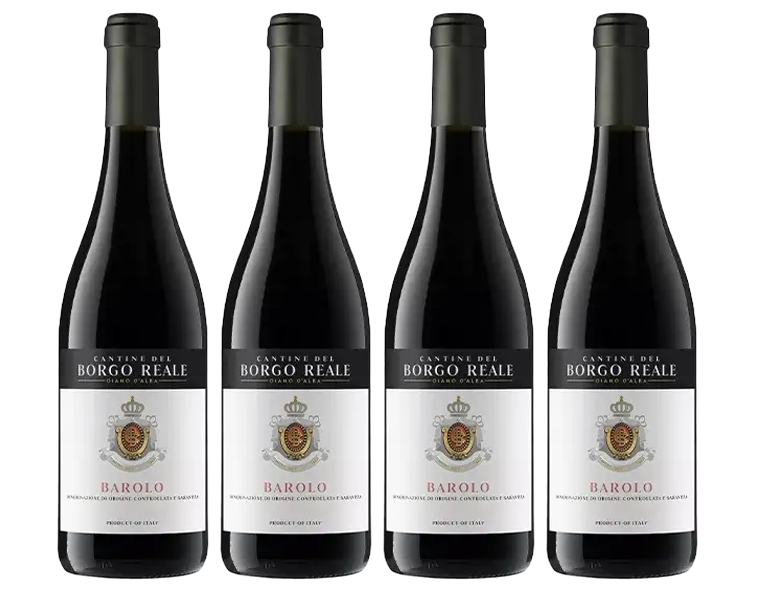 Vier Könige des Barolo von Cantine del Borgo Reale