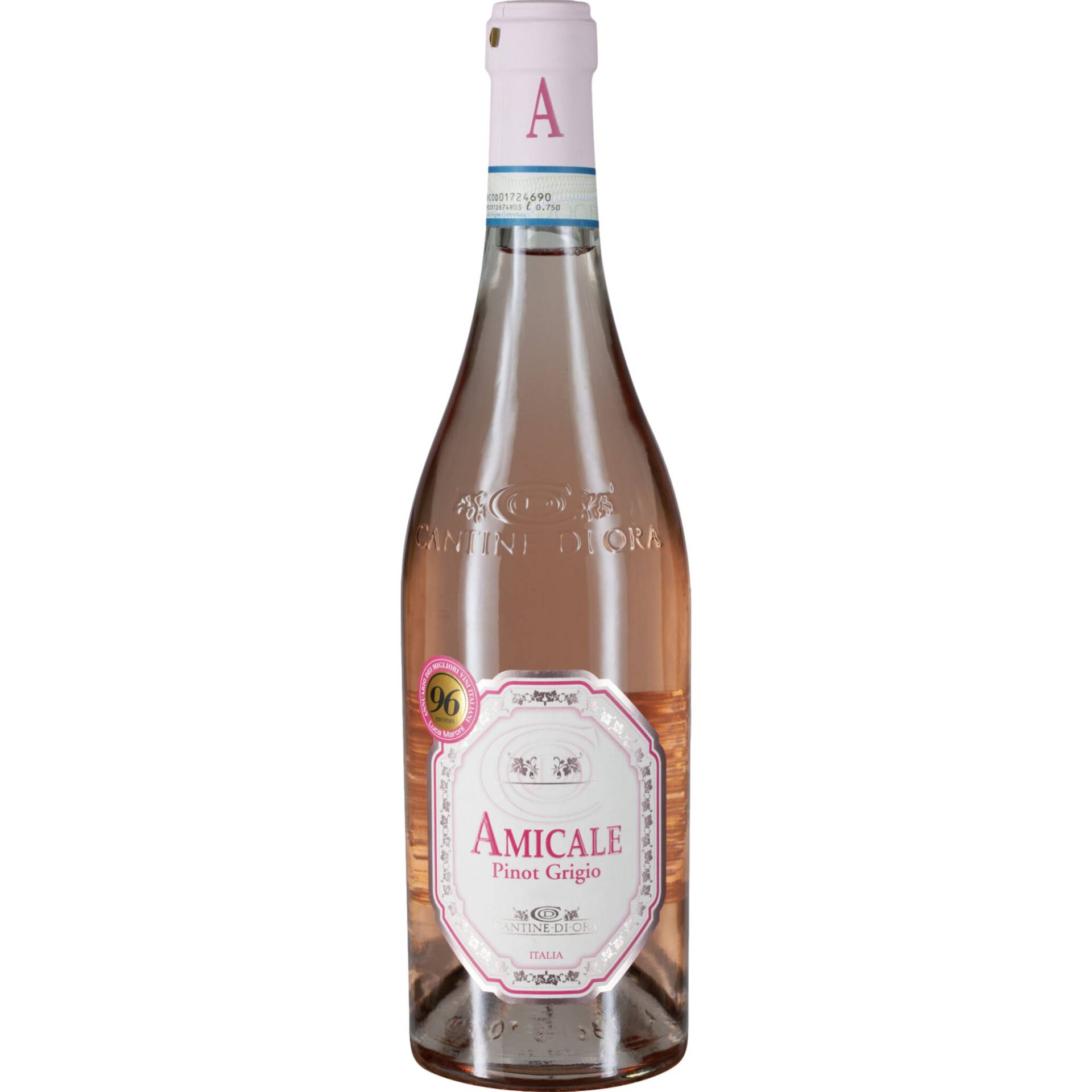 Amicale Pinot Grigio Rosé, delle Venezie DOC, Venetien, 2023, Roséwein von Cantine di Ora, Via Stazione 43, I - 39040 Ora