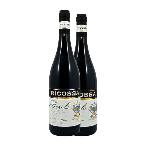 Cantine di Ricossa Nebbiolo Barolo 75 cl Rotwein (Schachtel mit 2 Flaschen von 75 cl) von Cantine di Ricossa