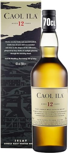 Caol Ila 12 Jahre Single Malt Whisky - 43 % vol - 70 cl - Scotch Whisky - Torfiger Whisky aus Islay - Erkennbare Rauchigkeit - Frisch - Süß fruchtiger und weicher Körper von Caol Ila