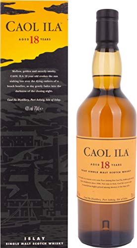 Caol Ila 18 Jahre | Islay Single Malt Scotch Whisky | handverlesen von der schottischen Insel | 43% vol | 700ml Einzelflasche | 1er Pack von Caol Ila