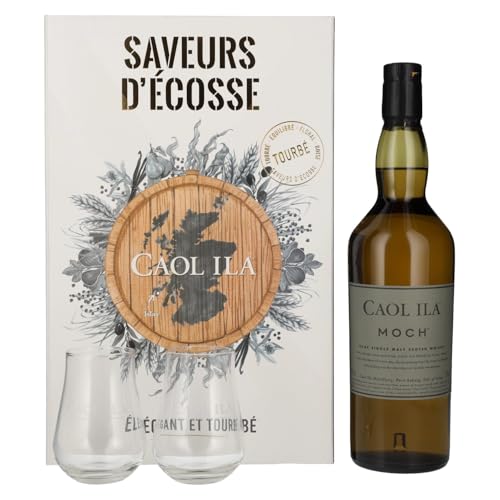 Caol Ila MOCH Saveurs D'Ècosse Set 43% Vol. 0,7l in Geschenkbox mit 2 Gläsern von Caol Ila