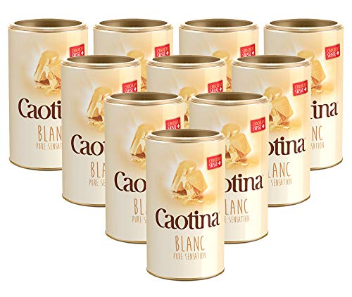 10er SET Caotina blanc Dose 500 g / Schweizer Trinkschokolade weiß von Caotina