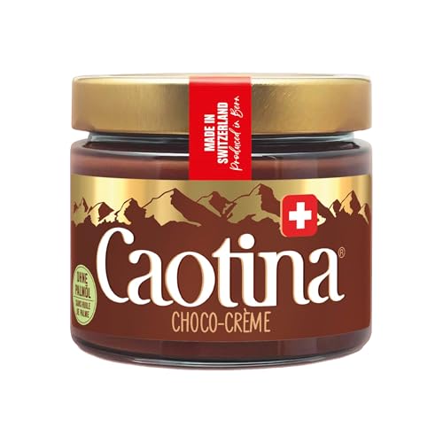 Caotina Schokoladen Creme Brotaufstrich süß SchokoCreme ohne Palmöl SchokoladenAufstrich mit Nuss und echter Schweizer Schokolade, 1 x 300 g von Caotina