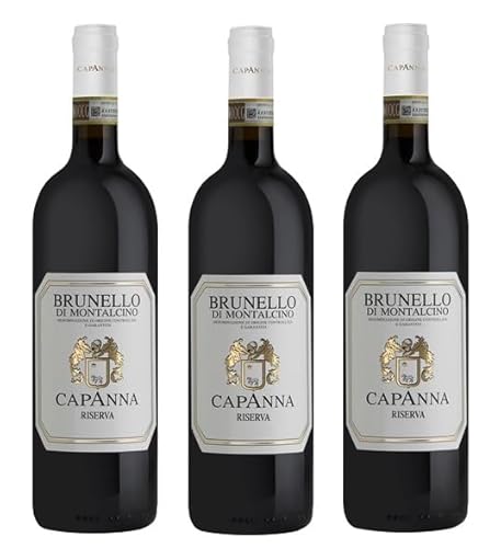 3x 0,75l - 2016er - Capanna - Brunello di Montalcino Riserva D.O.C.G. - Toscana - Italien - Rotwein trocken von Capanna