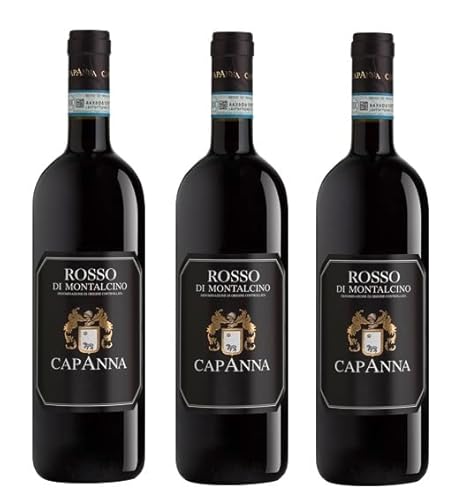 3x 0,75l - 2021er - Capanna - Rosso di Montalcino D.O.P. - Toscana - Italien - Rotwein trocken von Capanna