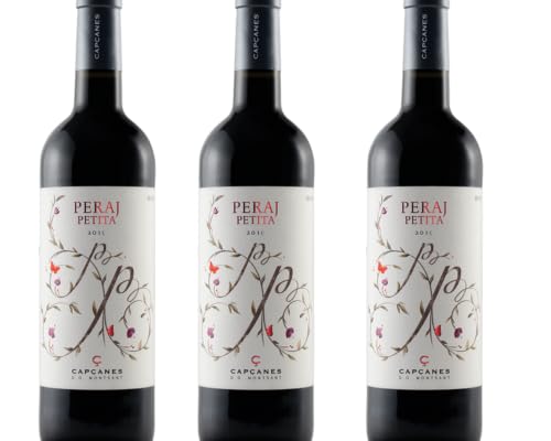 Celler de Capcanes Peraj Petita Koscherer Barrique-Rotwein ? Handverlesen, aromatisch, perfekt für jede Gelegenheit 3 Flaschen von Capcanes