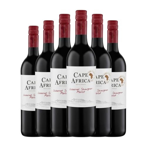 Cape Africa. Merlot Cabernet Sauvignon 75 cl Rotwein (Karton mit 6 Flaschen von 75 cl) von Cape Africa