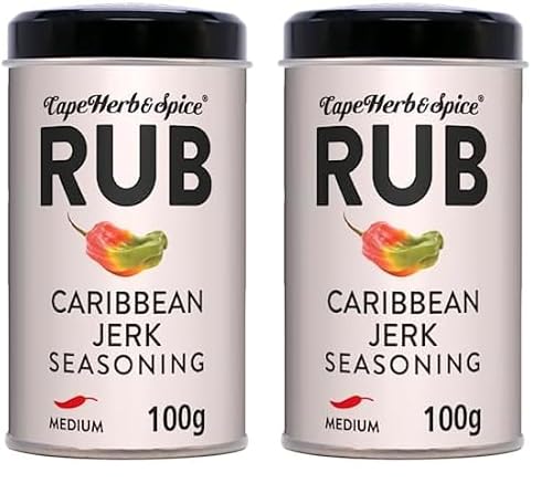 Cape Herb & Spice Rub Carribean Jerk, 100g (Packung mit 2) von Cape Herb & Spice