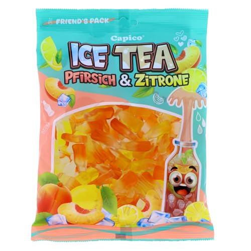 Capico Ice Tea Fruchtgummi Flaschen Pfirsich & Zitrone (400g) im Beutel, halal von Capico