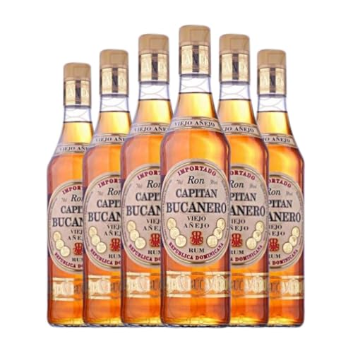 Rum Capitan Bucanero. Viejo Añejo 70 cl (Karton mit 6 Flaschen von 70 cl) von Capitan Bucanero