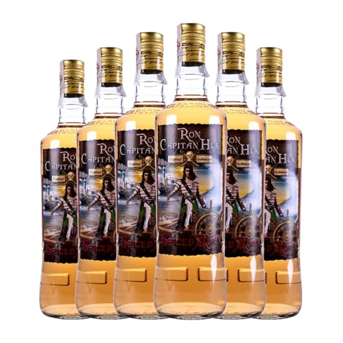 Rum Capitan Huk. Spiced Kleine Flasche 20 cl (Karton mit 6 Kleine Flasche von 20 cl) von Capitan Huk