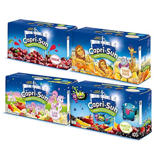 Capri Sun Probierpaket 2 Kirsch, safari Fruit, Elfentrank, Monster von Capri-Sun