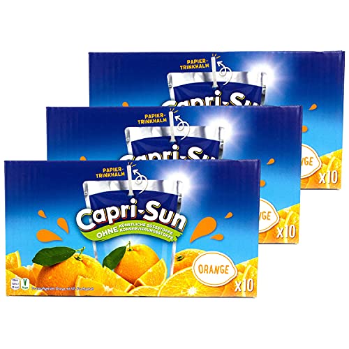 Capri-Sun - 3er Pack Capri Sonne Orange - Caprisonne Vorteilspack (10 x 0.2 Liter) perfekt für Unterwegs 100 % Erfrischung dank fruchtigem Orangen Geschmack von Capri-Sun