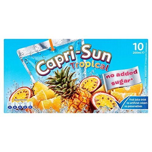 Capri Sun ohne Zuckerzusatz, tropisch, 10 x 200 ml von Capri