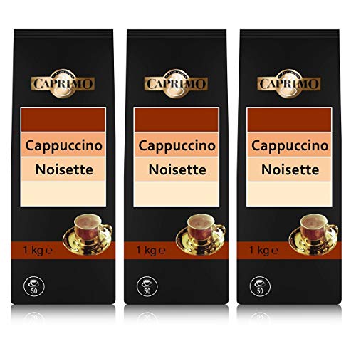 3x Caprimo Café Noisette Cappuccino Kakaogetränkepulver 1 kg - Aromatisiertes Instant von Caprimo