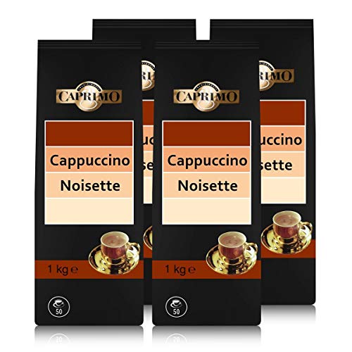 4x Caprimo Café Noisette Cappuccino Kakaogetränkepulver 1 kg - Aromatisiertes Instant von Caprimo