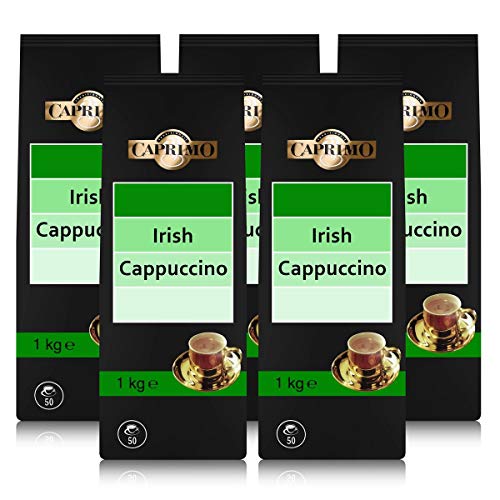 5x Caprimo Irish Cappuccino Kakaogetränkepulver 1 kg - Aromatisiertes Instant von Caprimo