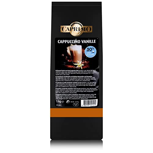 Caprimo Cappuccino Vanille Getränkepulver Instant-Kaffee 1kg - Getränkepulver mit löslichem Bohnenkaffee und Kakaopulver (1er Pack) von Caprimo