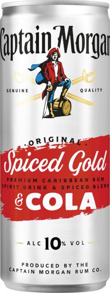 Captain Morgan & Cola Original Spiced Gold (Einweg) von Captain Morgan