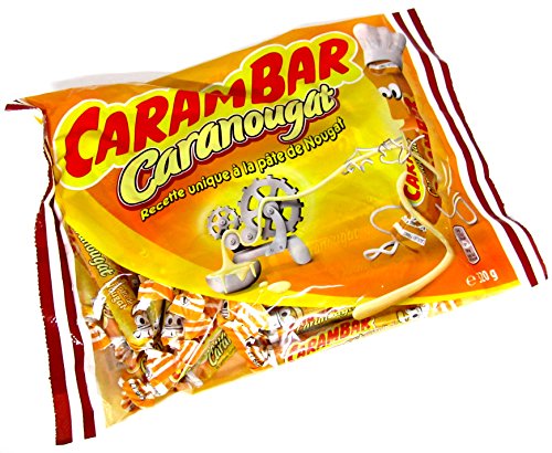 Caranougat, Nougat von Carambar aus Frankreich, Nougatstäbchen einzeln verpackt, 320g von Carambar