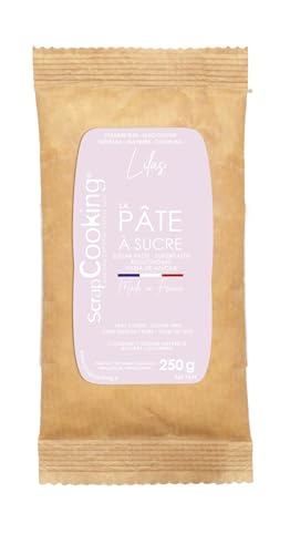 ScrapCooking - Pâte à Sucre Mauve « Lilas » 250 g - Colorant d’Origine Naturelle - Sans Gluten, Sans Huile de Palme - Pour Gâteaux, Pâtisseries - Fabriquée en France - 7629 von ScrapCooking