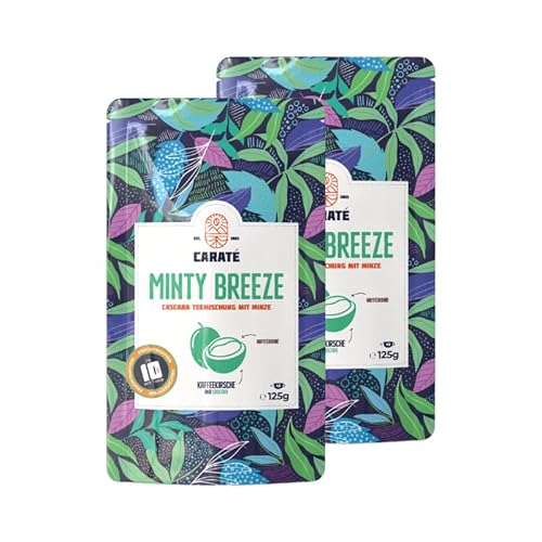 2x Caraté Minty Breeze | Cascara koffein Tee mit Minze, Qishr, natürlich, nachhaltig, 2x125g für insgesamt 80 Portionen von Caraté