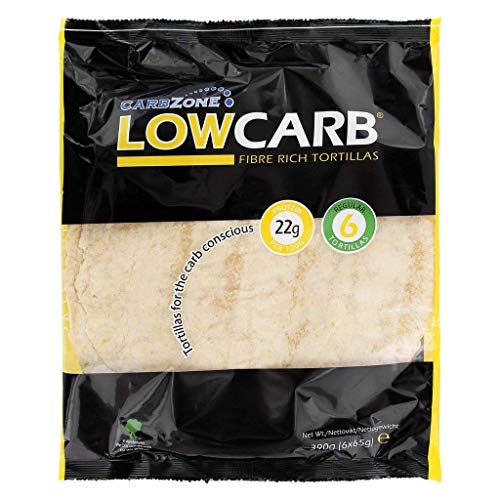 CarbZone Low Carb Tortillas kohlenhydratarm 6 Stück, 2er Pack (2 x 390 g) von CarbZone