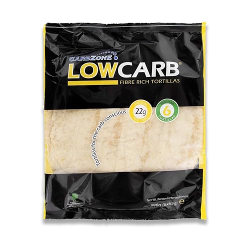 CarbZone Low Carb Tortillas kohlenhydratarm 6 Stück, 2er Pack (2 x 390 g) von CarbZone