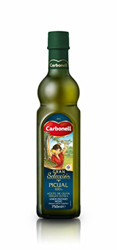 Carbonell Natives Olivenöl, extra piqual, angenehmer Geschmack von frischen Blättern und Gemüse, zum Würzen von Eintöpfen und Geflügel, RPET-Flasche, 1 l von Carbonell