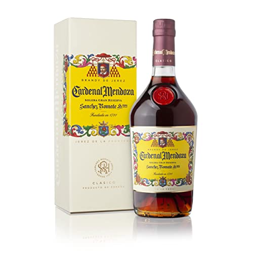 Cardenal Mendoza Clásico Solera Gran Reserva Brandy de Jerez (1x0,7l) 40% vol. - In edler Geschenkbox - 15 Jahre im Solera-System gereift, ausgewogene Geschmackstiefe, angenehm süss, geschmeidig von Cardenal Mendoza