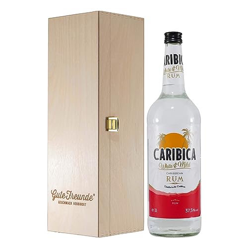Caribica White & Mild Rum mit Geschenk-Holzkiste von Caribica