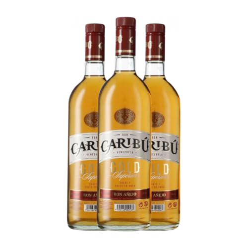 Rum Caribu Añejo Gold 70 cl (Karton mit 3 Flaschen von 70 cl) von Caribu