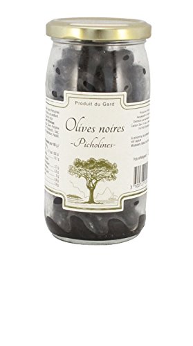 Olives noires Picholines, schwarze Picholin Oliven aus Südfrankreich, 200g von Carlant