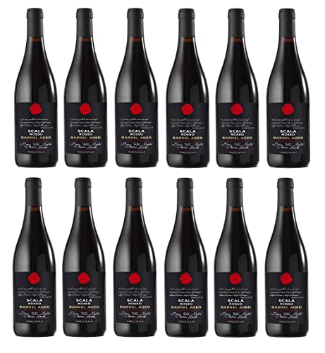 12x 0,75l - 2022er - Carlo Scala - Scala Rosso - barrel aged - Terre Siciliane I.G.P. - Sizilien - Italien - Rotwein trocken von Carlo Scala