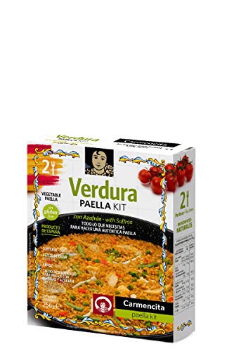 Carmencita Paella-Set für Gemüse, 2 Packungen à 256 g, Paella-Set enthält den Beutel mit dem getrockneten Gemüsebestand einschließlich Gewürzen und Safran. von Carmencita