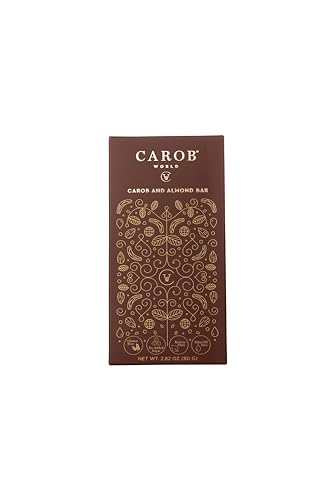 Carob and Almond Bar | Glutenfrei, Zuckerfrei und Vegan | (1 x 80g) von Carob World CW