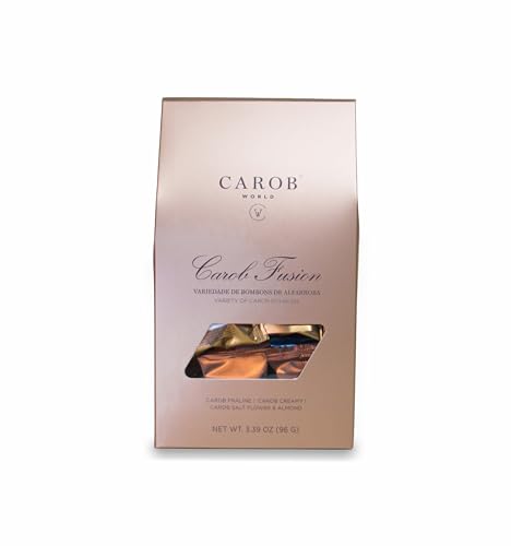 Carob Fusion | Vielfalt an Johannisbrotbonbons | 4 x Carob Praline | 4 x Carob Creamy | 4 x Carob Salt Flower and Almond von Carob World CW