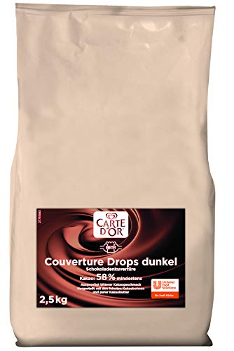 Carte d'Or Couverture Drops dunkel (Ausgeprägter bitterer Kakaogeschmack) 1er Pack (1 x 2,5kg) von Carte d'Or