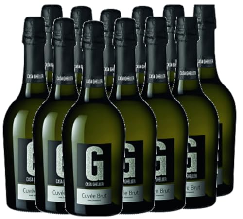 Cuvée Brut Spumante Casa Gheller Schaumwein 12 x 0,75l VINELLO - 12 x Weinpaket inkl. kostenlosem VINELLO.weinausgießer von Casa Gheller