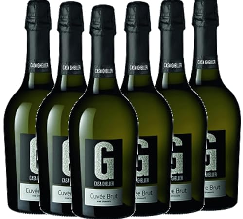 Cuvée Brut Spumante Casa Gheller Schaumwein 6 x 0,75l VINELLO - 6 x Weinpaket inkl. kostenlosem VINELLO.weinausgießer von Casa Gheller