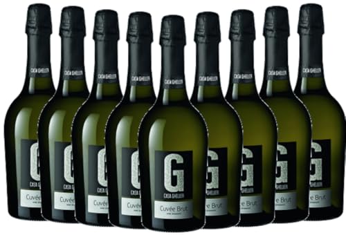 Cuvée Brut Spumante Casa Gheller Schaumwein 9 x 0,75l VINELLO - 9 x Weinpaket inkl. kostenlosem VINELLO.weinausgießer von Casa Gheller