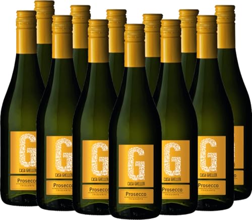 Prosecco Frizzante Treviso DOC Casa Gheller Perlwein 12 x 0,75l VINELLO - 12 x Weinpaket inkl. kostenlosem VINELLO.weinausgießer von Casa Gheller