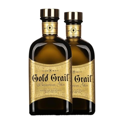 Gin Casa Redondo Gold Grail Premium Gin Portugal Medium Flasche 50 cl (Karton mit 2 Medium Flasche von 50 cl) von Casa Redondo