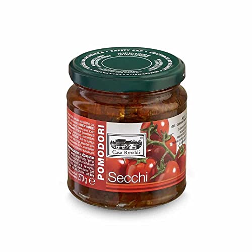 Casa Rinaldi - Getrocknete Tomaten in Sonnenblumenöl, geschmackvoller Tomatengeschmack mit Gewürzen, aromatischen Mantas und Kapern, 270 g Packung von Casa Rinaldi