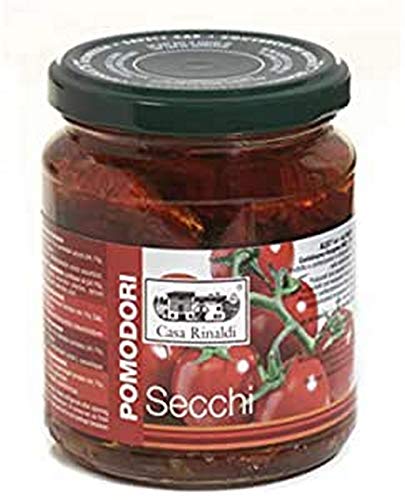 Casa Rinaldi - Getrocknete Tomaten in Sonnenblumenöl, geschmackvoller Tomatengeschmack mit Gewürzen, aromatischen Mantas und Kapern, 270 g Packung von Casa Rinaldi