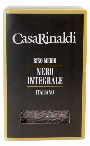 Casa Rinaldi - Riso Medio Nero Integrale Italiano, Ideal für Risotto und Reissalate, Würziger Geschmack, 500 g Packung von Casa Rinaldi