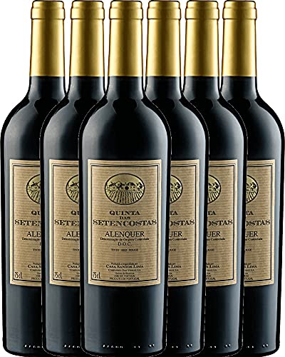 Quinta das Setencostas Tinto von Casa Santos Lima - Rotwein 6 x 0,75l VINELLO - 6er - Weinpaket inkl. kostenlosem VINELLO.weinausgießer von Casa Santos Lima