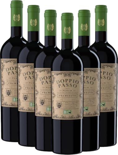 Doppio Passo Bio Primitivo Puglia IGT - CVCB Rotwein 6 x 0,75l VINELLO - 6 x Weinpaket inkl. kostenlosem VINELLO.weinausgießer von Casa Vinicola Carlo Botter